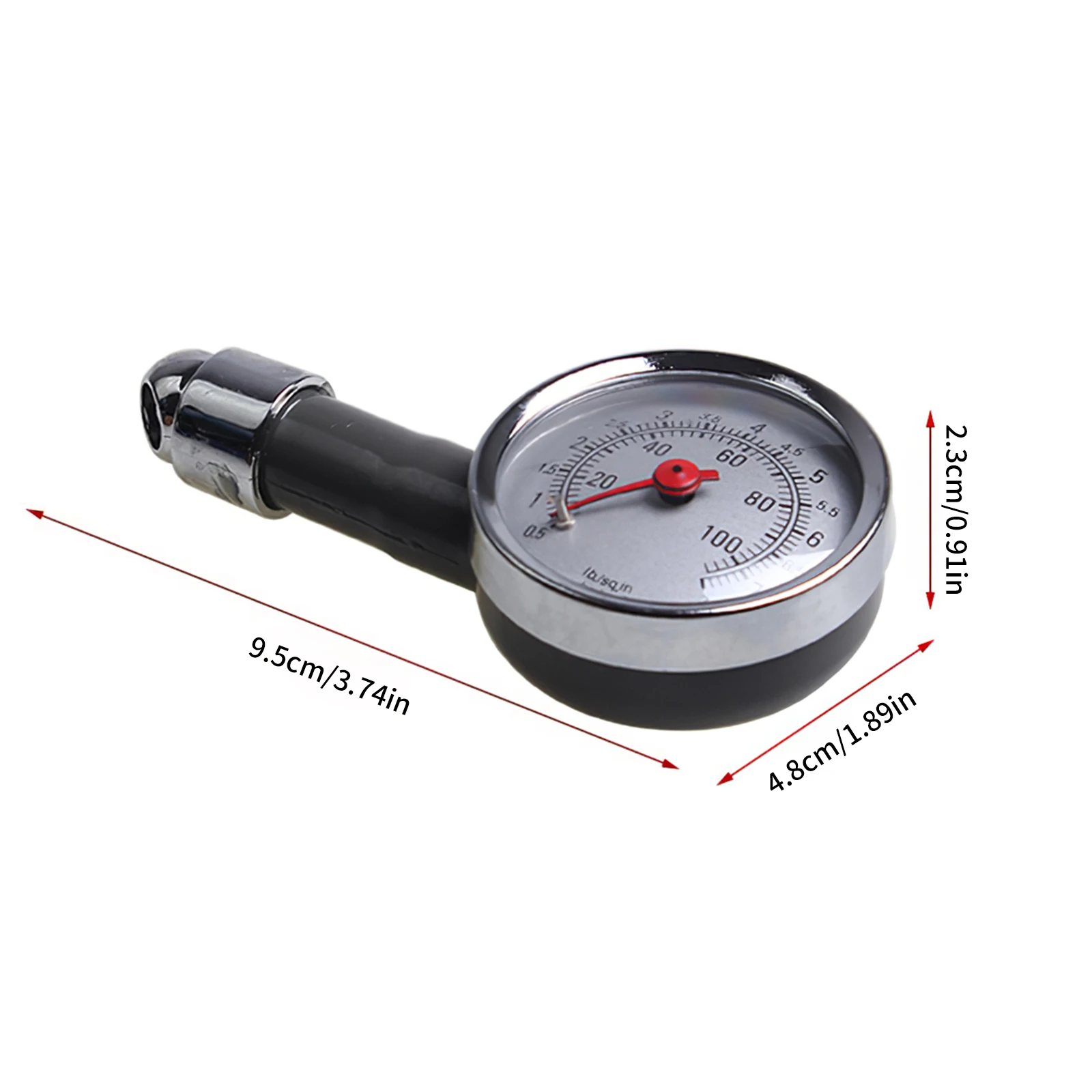 Car Tire Pressure Gauge Round Dial Tire Pressure Measuring Tool Tire Measuring Device with 45-degree Chuck for Tire Repairing
Car Tire Pressure Gauge Round Dial Tire Pressure Measuring Tool Tire Measuring Device with 45-degree Chuck for Tire Repairing