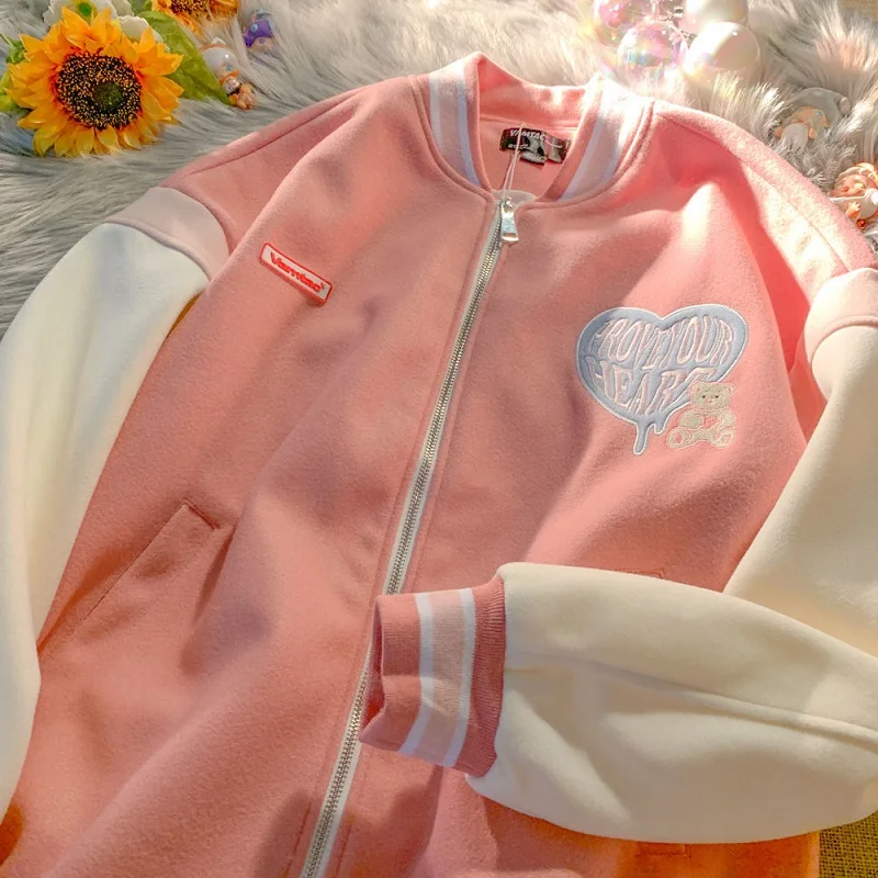 kawaii baseball uniform Korean preppy style sweet long sleeve jacket Harajuku streetwear autumn Punk E-girl Zip-up outerwear
kawaii baseball uniform Korean preppy style sweet long sleeve jacket Harajuku streetwear autumn Punk E-girl Zip-up outerwear