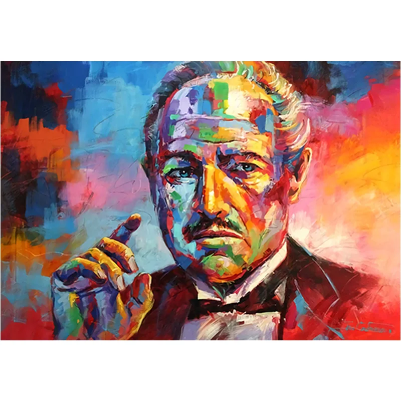 Classic Movie Godfather Art poster canvas painting wall Colorful Portrait pictures posters and prints for living room Home decor
Classic Movie Godfather Art poster canvas painting wall Colorful Portrait pictures posters and prints for living room Home decor