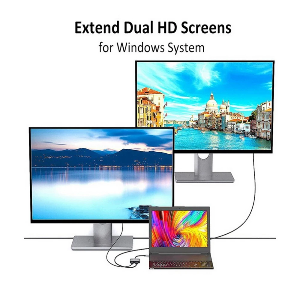 USB C Hub to Dual 4K HD HDMI-Compatible USB3.0 Docking Station Laptop PD Charger Converter Adapter Cable For Phone Laptop TV
USB C Hub to Dual 4K HD HDMI-Compatible USB3.0 Docking Station Laptop PD Charger Converter Adapter Cable For Phone Laptop TV