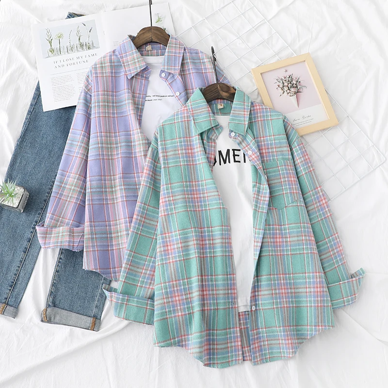 Fresh Design Women Blouses Shirts 2021 New Womens Tops And Blouses Long Sleeve Casual Plaid Shirt Young Style Lady Blouse Tunic
Fresh Design Women Blouses Shirts 2021 New Womens Tops And Blouses Long Sleeve Casual Plaid Shirt Young Style Lady Blouse Tunic
