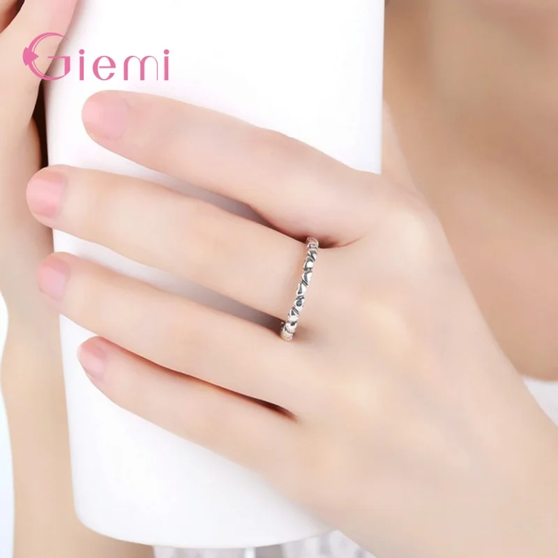 Genuine 925 Sterling Silver Stackable Ring Heart Finger Rings For Women Wedding Anniversary Trend Jewelry Anel Dropshipping
Genuine 925 Sterling Silver Stackable Ring Heart Finger Rings For Women Wedding Anniversary Trend Jewelry Anel Dropshipping