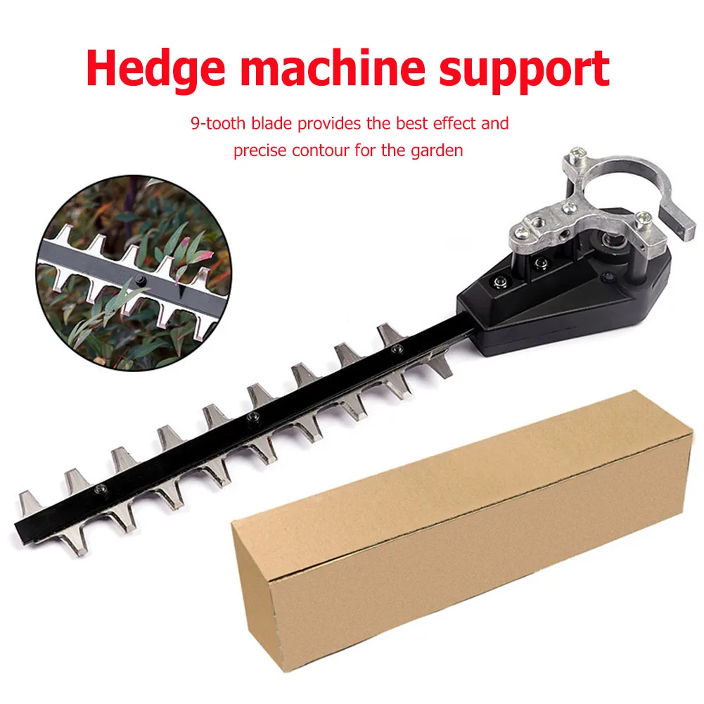 

Portable 9 Teeth Blade Pole Hedge Trimmer Adapter Attachment Angle Grinder to Hedge Trimmer Bush Cutter Head Grass Trimmers Kit