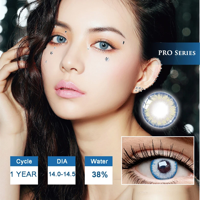 YIWAEYE PRO Series Yearly Color Contact Lens Annually Eye Color Lens Soft Colored Contact Lenses 2pcs/pair Degree optional
YIWAEYE PRO Series Yearly Color Contact Lens Annually Eye Color Lens Soft Colored Contact Lenses 2pcs/pair Degree optional