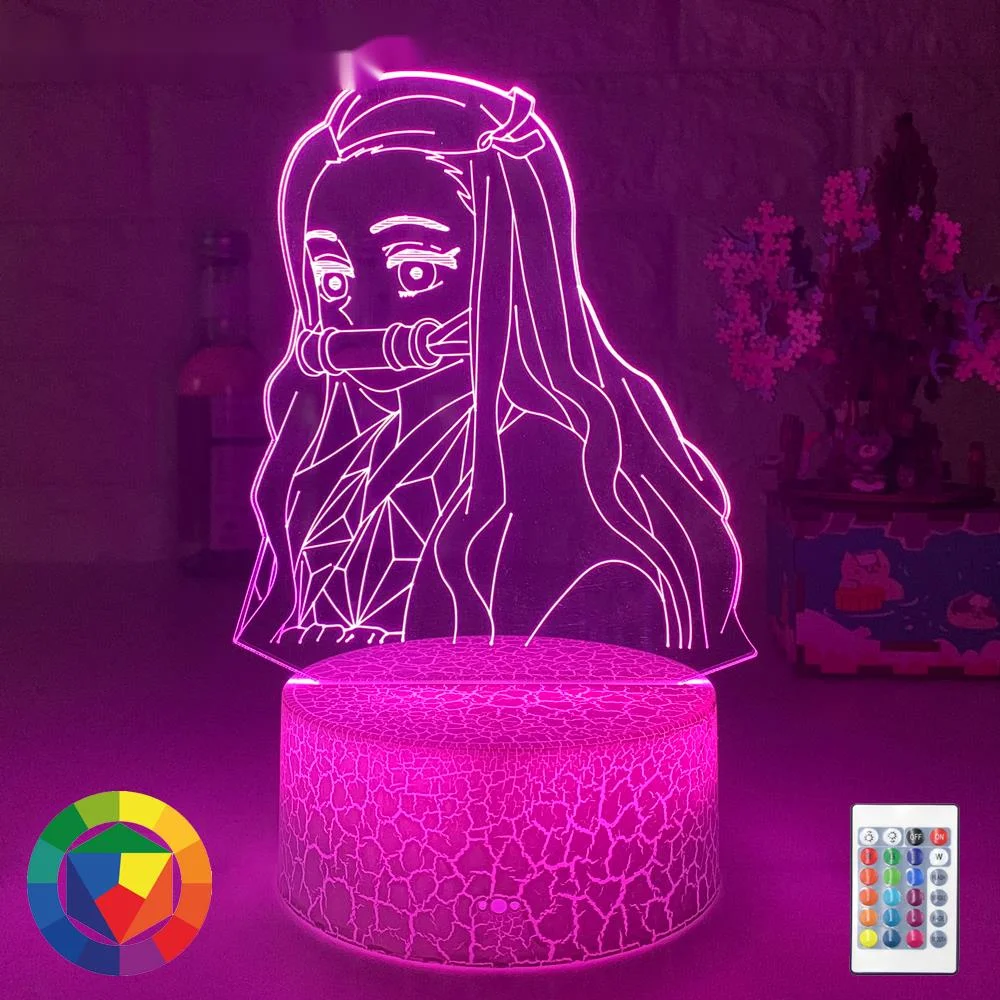 Kimetsu No Yaiba Nezuko Kamado Figure Led Night Light for Bedroom Decor Nightlight Kids Child Table 3d Lamp Demon Slayer Gift 
Kimetsu No Yaiba Nezuko Kamado Figure Led Night Light for Bedroom Decor Nightlight Kids Child Table 3d Lamp Demon Slayer Gift