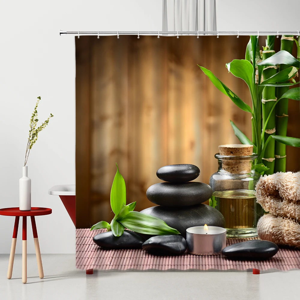 Zen Flowers Shower Curtain Purple Floral Green Bamboo Plant Printed Bathroom Decor Bathtub Screen Home Supplies Bath Curtains
Zen Flowers Shower Curtain Purple Floral Green Bamboo Plant Printed Bathroom Decor Bathtub Screen Home Supplies Bath Curtains