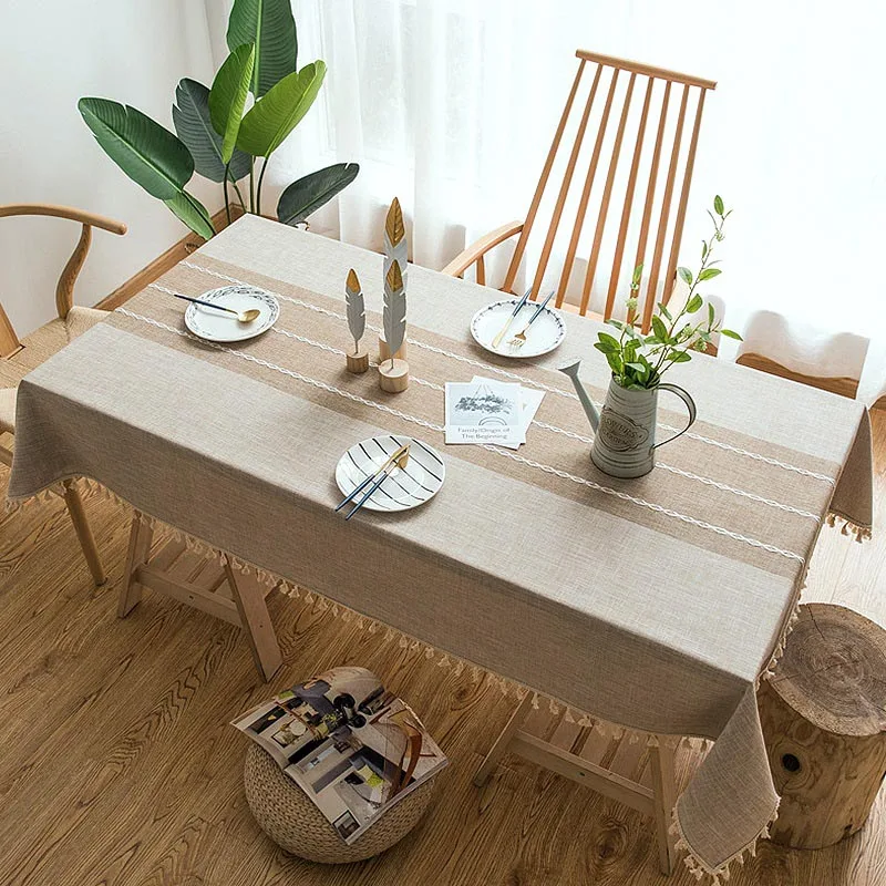 Classical Simple Plaid Decor Linen Tablecloth With Tassel Waterproof Thick Rectangular Wedding Party Dining Tea Table Cloth
Classical Simple Plaid Decor Linen Tablecloth With Tassel Waterproof Thick Rectangular Wedding Party Dining Tea Table Cloth
