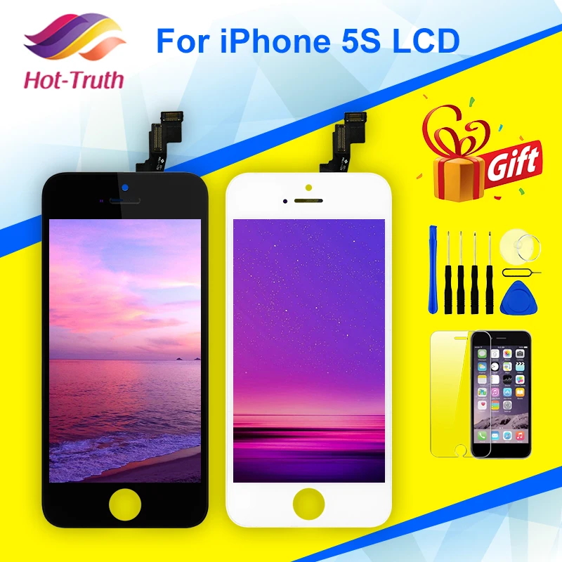 Для iPhone 5s ЖК дисплей сенсорный экран дигитайзер для сборки A1453 A1457 A1518 A1528 A1530 A1533