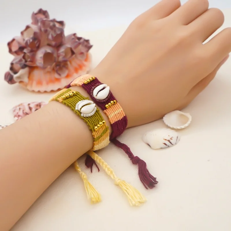 Autumn Winter 2021 Bracelet Hand-woven Cotton Thread Color Boho Ethnic Shell Beaded Bracelet Jewelry for Women Pulseras Armband
Autumn Winter 2021 Bracelet Hand-woven Cotton Thread Color Boho Ethnic Shell Beaded Bracelet Jewelry for Women Pulseras Armband