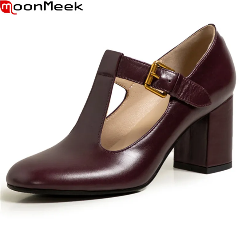 MoonMeek 2021 Spring Summer High Heels Shoes Genuine Leather Women Pumps Thick Heels Square Toe Party Wedding Shoes
MoonMeek 2021 Spring Summer High Heels Shoes Genuine Leather Women Pumps Thick Heels Square Toe Party Wedding Shoes