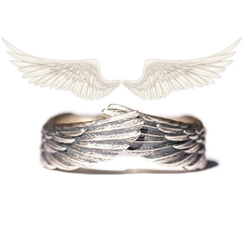 

Angel Devil Wings Open Ladies Ring Hip Hop Teen Thumb Adjustable Wings Ladies Ring Wedding Jewelry New Gift Wholesale