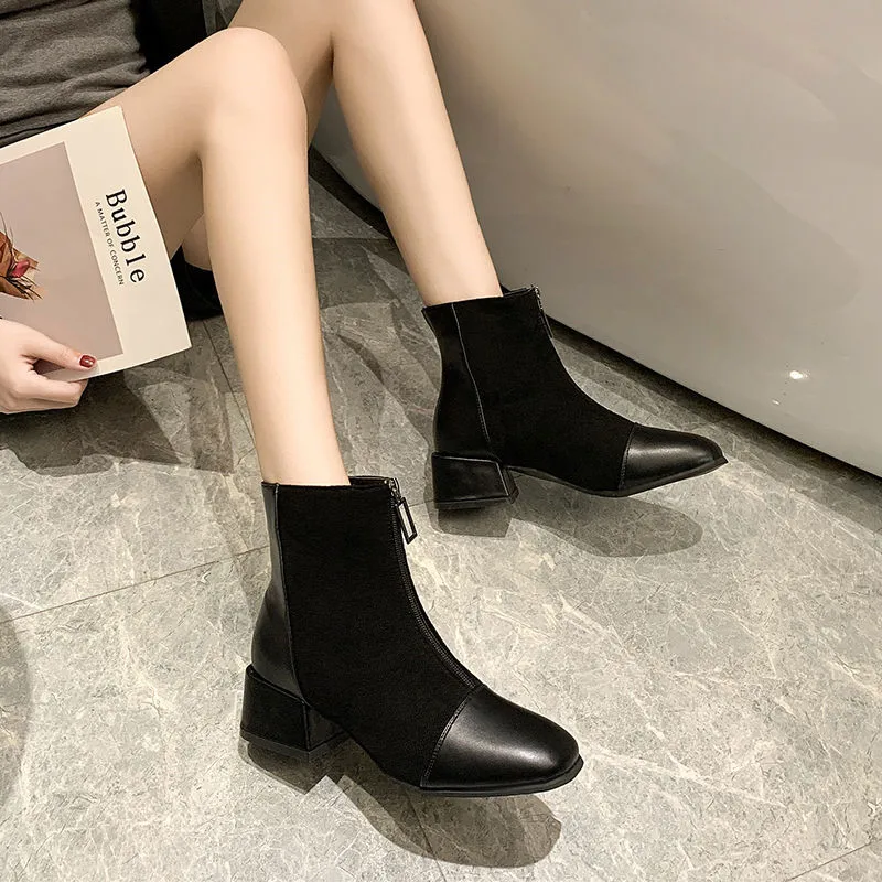 Ankle Boots For Women Fashion Lace Up Front Zipper High Heels 2021 Fall Elegant Ladies Classics Black Shoes Gothic Chelsea Boots
Ankle Boots For Women Fashion Lace Up Front Zipper High Heels 2021 Fall Elegant Ladies Classics Black Shoes Gothic Chelsea Boots