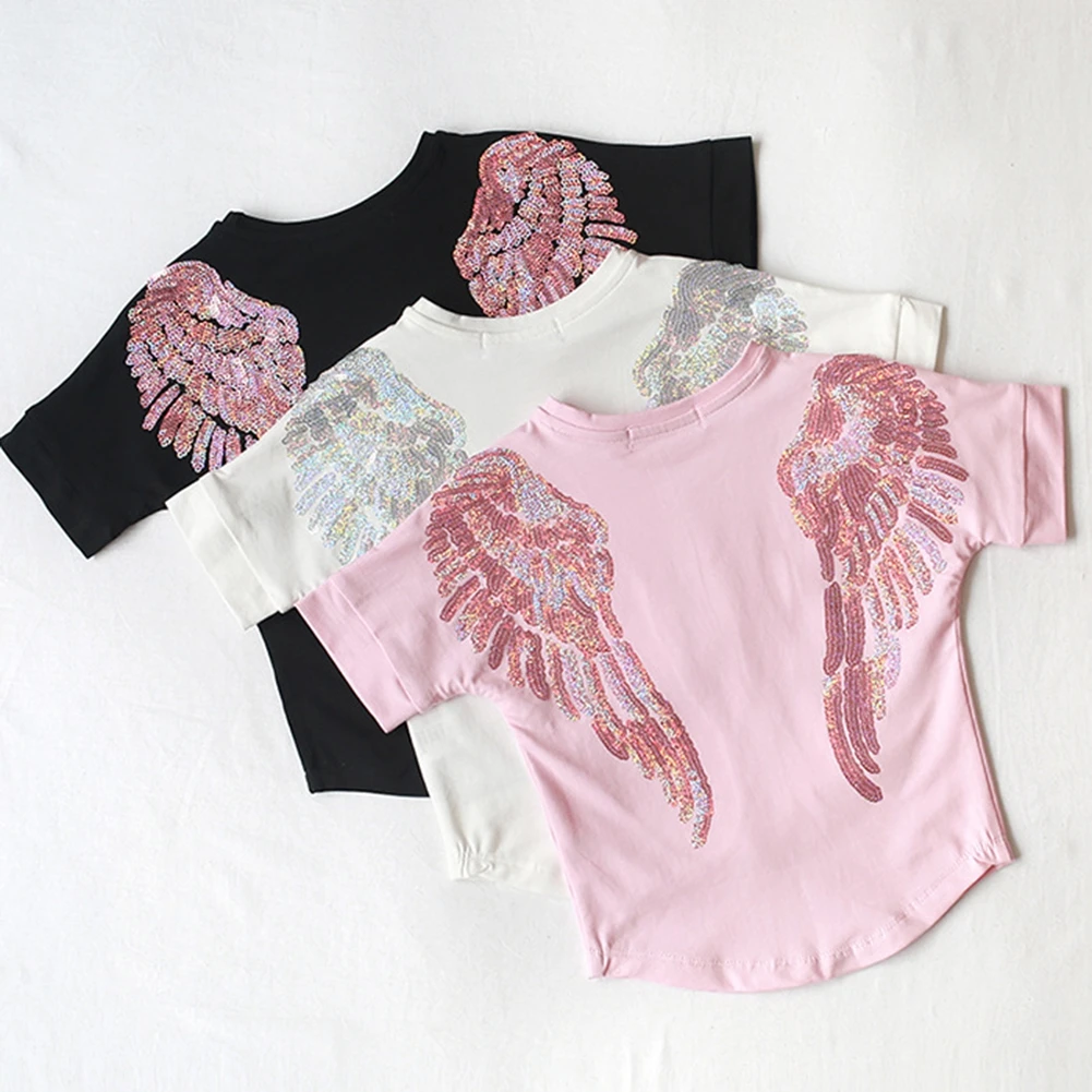 Summer Family T Shirt Angel Wings Sequins Clothes Daughter Mother Outfits Little Sister Clothes
Summer Family T Shirt Angel Wings Sequins Clothes Daughter Mother Outfits Little Sister Clothes