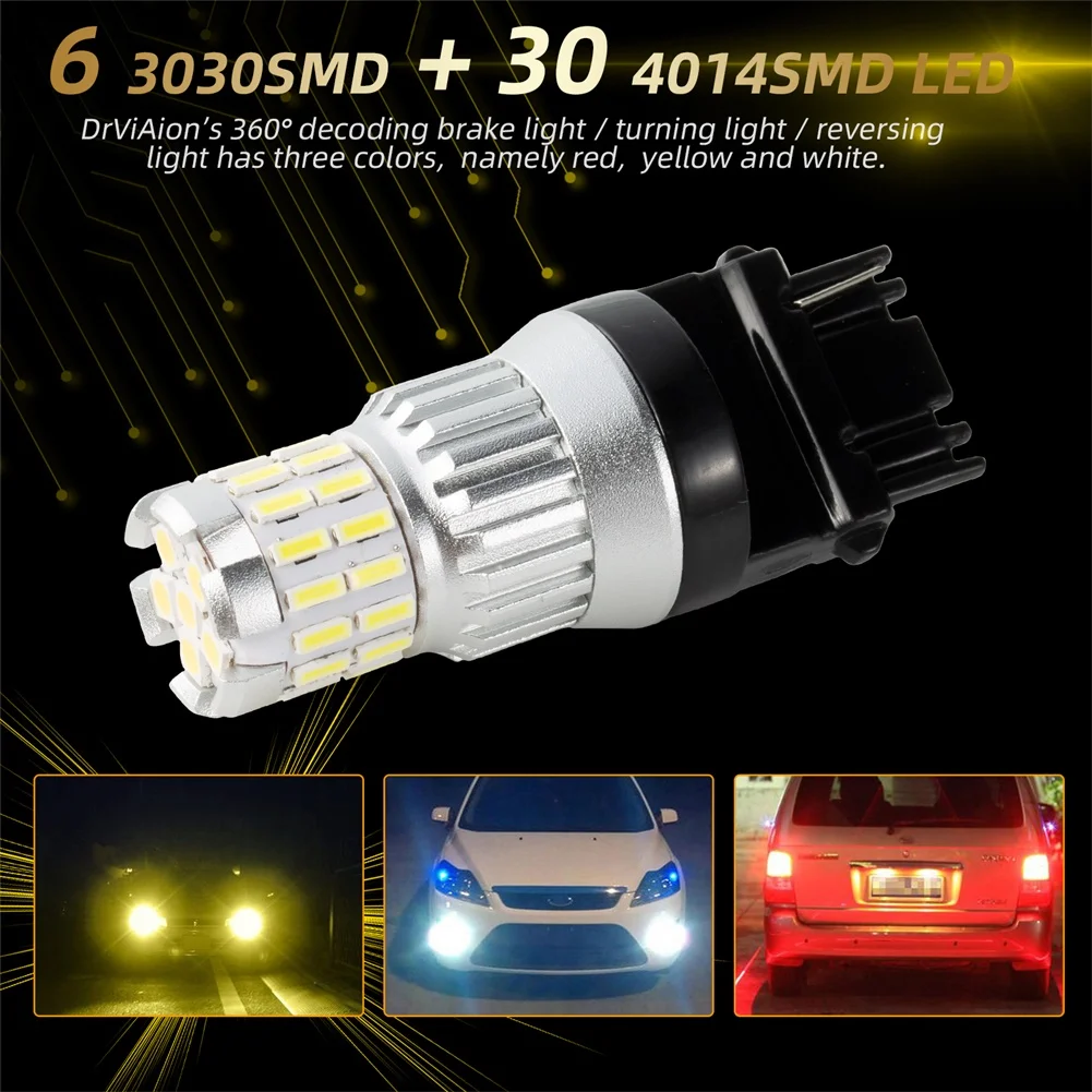 2PC Drviaion T25 3157 P27/7W LED Reversing Lamp Canbus Error Free 36SMD Replacement 1200ML LED Bulbs Signal Lamp Car Accessory
2PC Drviaion T25 3157 P27/7W LED Reversing Lamp Canbus Error Free 36SMD Replacement 1200ML LED Bulbs Signal Lamp Car Accessory