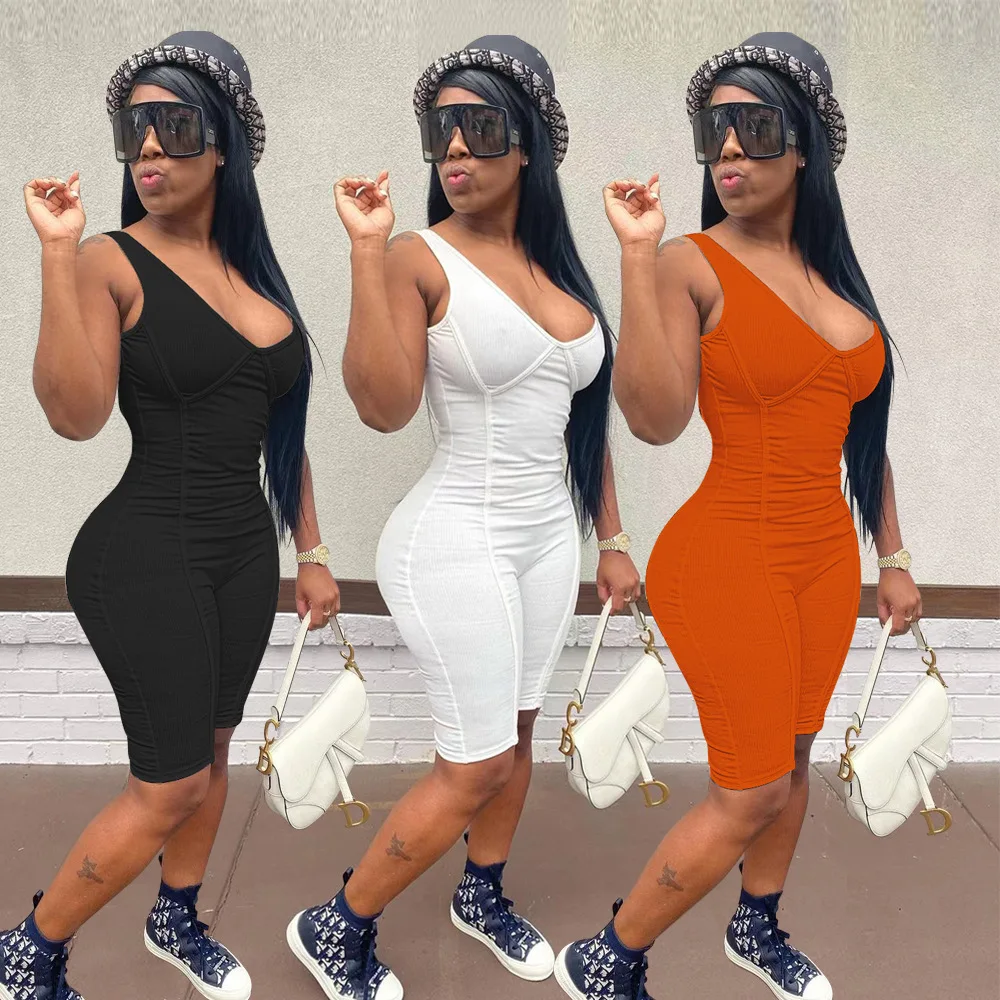 2021 Summer New Style Women's Fashion Sexy Solid Color Sleeveless Stiletto Jumpsuit
2021 Summer New Style Women's Fashion Sexy Solid Color Sleeveless Stiletto Jumpsuit