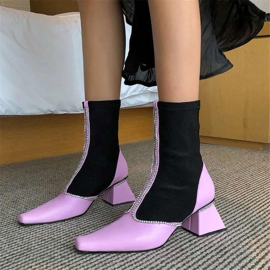 Women shoes rhinestone decorative booties square head shaped with ankle boots for women shoes zapatos de mujer boots for women
Women shoes rhinestone decorative booties square head shaped with ankle boots for women shoes zapatos de mujer boots for women