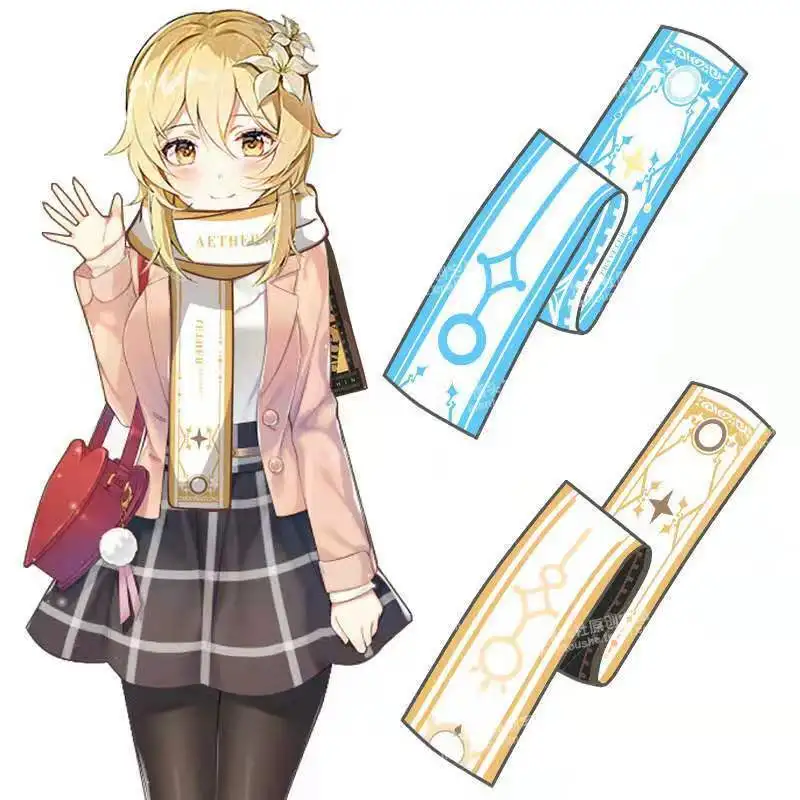 2021 Hot Anime Genshin Impact Lumine Aether Cosplay Autumn Winter Warm Soft Neckerchief Student Fashion Scarf Xmas Gift 160*25cm
2021 Hot Anime Genshin Impact Lumine Aether Cosplay Autumn Winter Warm Soft Neckerchief Student Fashion Scarf Xmas Gift 160*25cm