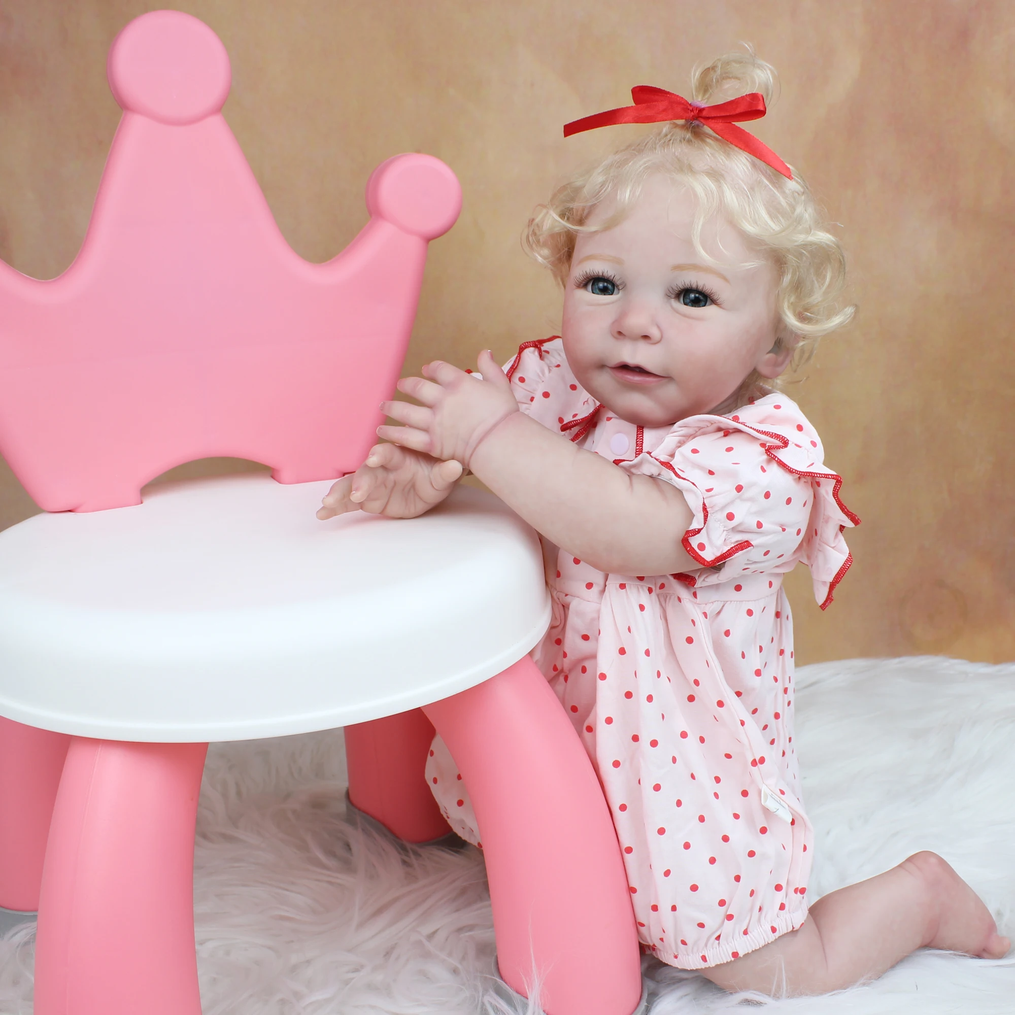 55 CM 3D-Paint Skin Soft Silicone Reborn Baby Doll Toy For Girl Lifelike Princess Toddler Lisa Bebe Dress Up Boneca Gift
55 CM 3D-Paint Skin Soft Silicone Reborn Baby Doll Toy For Girl Lifelike Princess Toddler Lisa Bebe Dress Up Boneca Gift