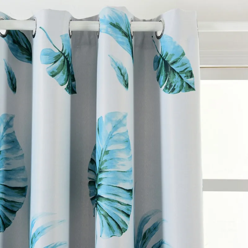 Simple American Style Pastoral Tropical Rain Forest Banana Leaf Printed Black Silk Shade Curtain
Simple American Style Pastoral Tropical Rain Forest Banana Leaf Printed Black Silk Shade Curtain