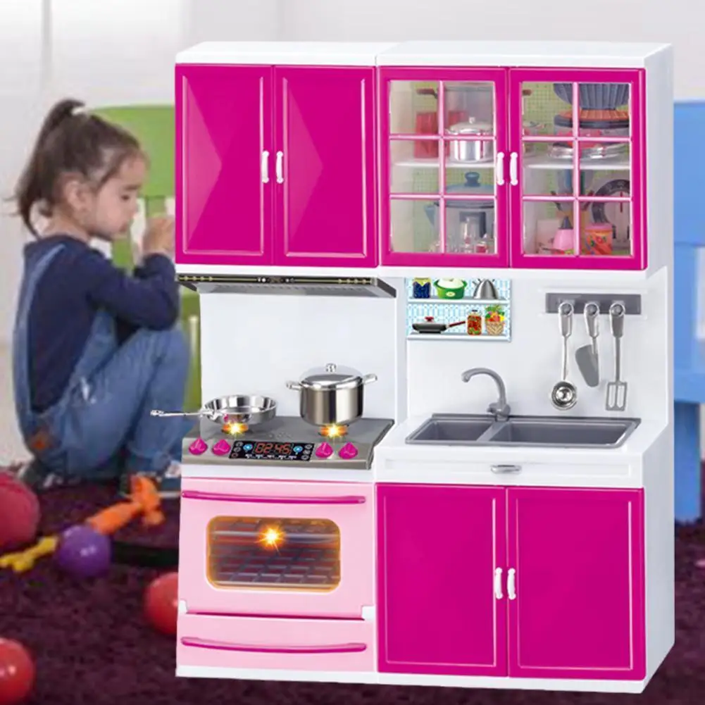 Kids Large Toys for Children Kitchen With Sound And Light Girls Pretend Cooking Toy Play Set Pink Simulation Cupboard Gift Toy 
Kids Large Toys for Children Kitchen With Sound And Light Girls Pretend Cooking Toy Play Set Pink Simulation Cupboard Gift Toy