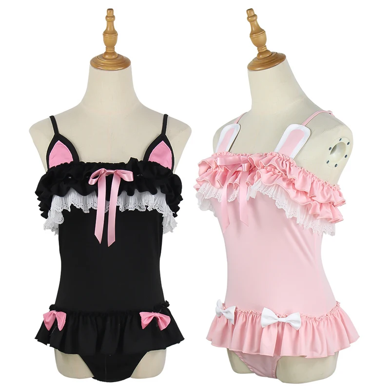 Women Girl Kawaii Bunny Ear Swimsuit Anime Cute Girl Pink Ruffled Beach One-piece Cosplay Costumes
Women Girl Kawaii Bunny Ear Swimsuit Anime Cute Girl Pink Ruffled Beach One-piece Cosplay Costumes