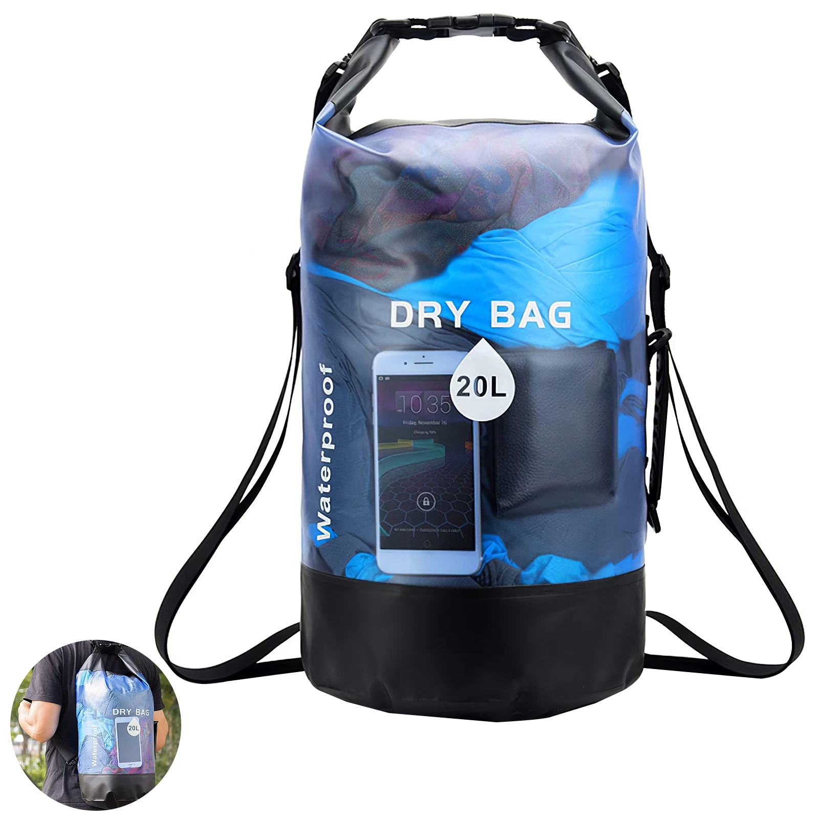 Waterproof Storage Bag PVC Dry Bag 10L 20L Outdoor Diving Foldable Man Women Beach Swimming Bag Rafting River Ocean Backpack
Waterproof Storage Bag PVC Dry Bag 10L 20L Outdoor Diving Foldable Man Women Beach Swimming Bag Rafting River Ocean Backpack