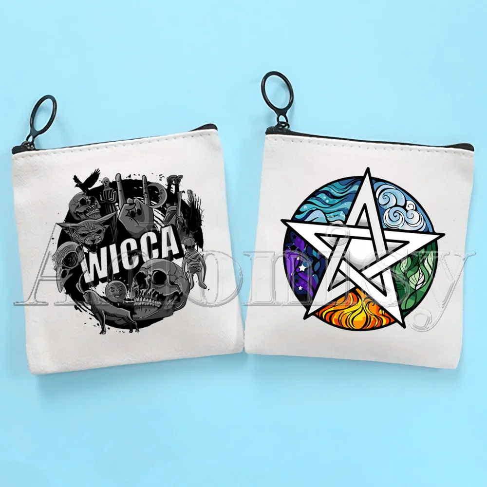 Pentagram Pentacle Wicca Witchcraft Goth Cute Solid Color Canvas Coin Purse Small Fresh New Zipper Key Bag Hand Gift Bag
Pentagram Pentacle Wicca Witchcraft Goth Cute Solid Color Canvas Coin Purse Small Fresh New Zipper Key Bag Hand Gift Bag
