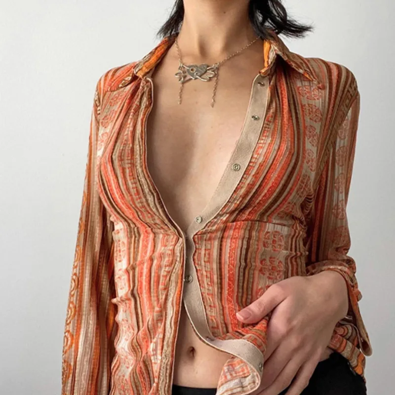 Hirigin Ladies Fashion Grunge Style 90s Shirts 2021 Blouse Vintage Striped Print Shirt Women Autumn Casual Long Sleeve Shirt
Hirigin Ladies Fashion Grunge Style 90s Shirts 2021 Blouse Vintage Striped Print Shirt Women Autumn Casual Long Sleeve Shirt