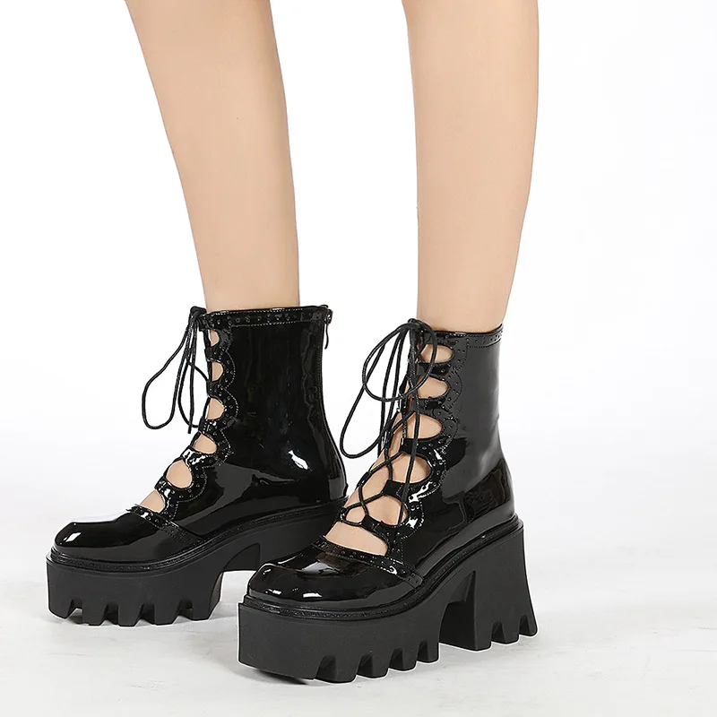 2021 New Four Seasons Trendy Muffin Bottom Sandals Boots Lace Up Zipper Front Hollow Out Short Boots
2021 New Four Seasons Trendy Muffin Bottom Sandals Boots Lace Up Zipper Front Hollow Out Short Boots