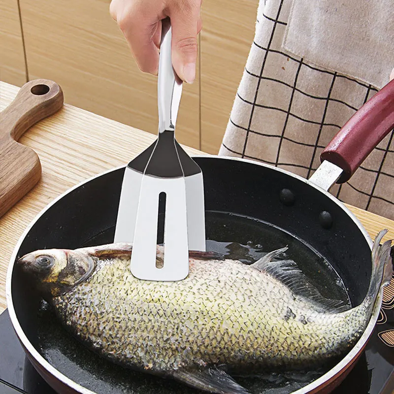 Stainless Steel Food Turning Spatula Multifunctional Steak Tongs Fish Pizza Household Kitchenware Pancakes Shovel Fried Steak
Stainless Steel Food Turning Spatula Multifunctional Steak Tongs Fish Pizza Household Kitchenware Pancakes Shovel Fried Steak
