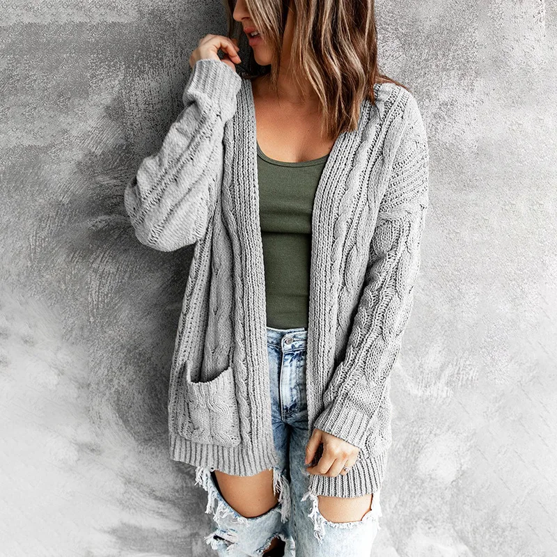 Women Mid-length All-match Cardigan Korean Fashion Loose Batwing Sleeve Sweaters Autumn New Loose Hooded Sweater Women's Jacket
Women Mid-length All-match Cardigan Korean Fashion Loose Batwing Sleeve Sweaters Autumn New Loose Hooded Sweater Women's Jacket