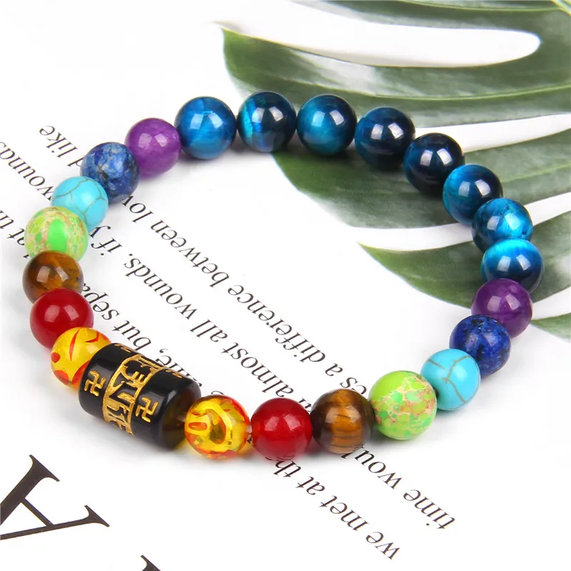 7 Chakra Reiki Healing Beads Bracelet 8mm Round Natural Stone Tiger Eye Beads Stretch Bracelet Women Men Buddha Prayer Jewelry
7 Chakra Reiki Healing Beads Bracelet 8mm Round Natural Stone Tiger Eye Beads Stretch Bracelet Women Men Buddha Prayer Jewelry