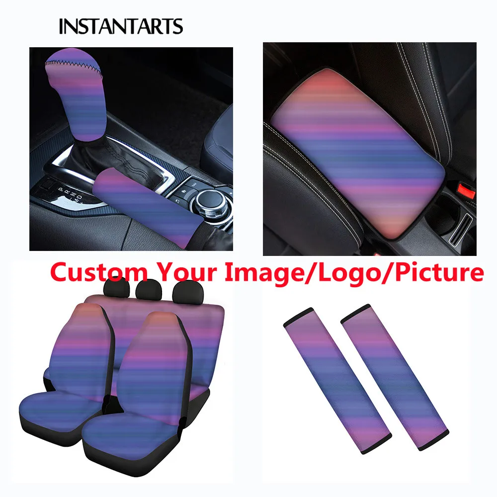INSTANTARTS Custom Your Logo/Name/Picture/Text Front and Back Car Seat Cover Soft Car Armrest Cover Car Accessories Sets
INSTANTARTS Custom Your Logo/Name/Picture/Text Front and Back Car Seat Cover Soft Car Armrest Cover Car Accessories Sets