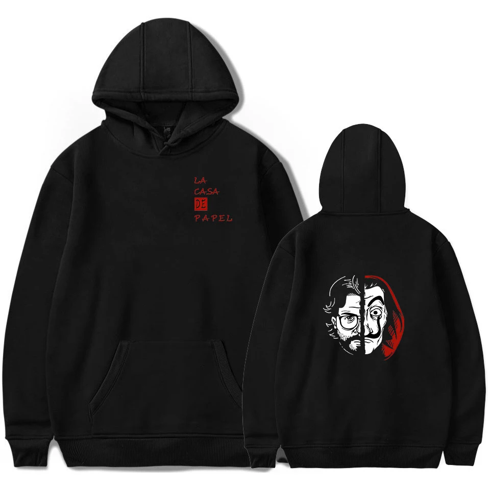 La Casa De Papel Men/Womens Hoodie Sweatshirts TV Show Money Heist Novelty Paper House Hoodies Creative Pullovers Oversized
La Casa De Papel Men/Womens Hoodie Sweatshirts TV Show Money Heist Novelty Paper House Hoodies Creative Pullovers Oversized