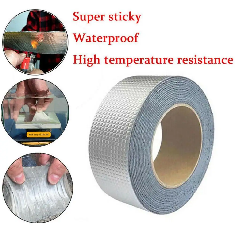 Super Strong Butyl Aluminum Foil Tape Repair Adhesive Tape Household Repair Supplies Accessories
Super Strong Butyl Aluminum Foil Tape Repair Adhesive Tape Household Repair Supplies Accessories