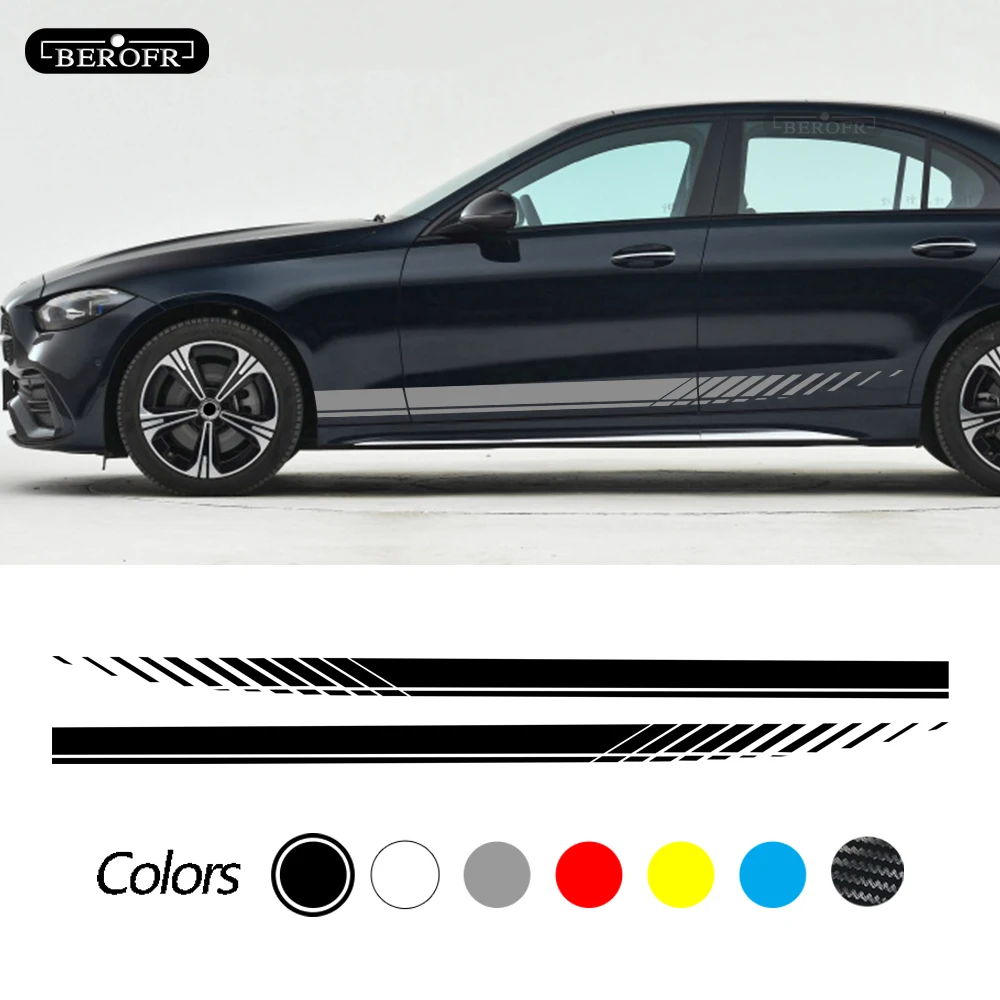 

2Pcs Car Door Side Stripe Sticker Decal For Mercedes Benz C Class Edition 1 AMG W205 W204 W203 C63 C180 C200 C300 C350 C43 coupe