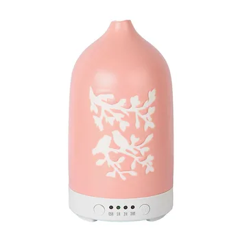 Hand-Crafted Stone Diffuser, 100ml Ceramic Essential Oils Aroma Diffuser Ultrasonic Air Humidifier Auto-off for Home Bedroom