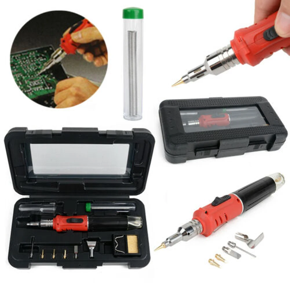 10 In 1 Professional Soldering Iron Kit Gas Soldering Iron Set Cordless Welding Automatic Ignition Portable Solder Pen-Shaped
10 In 1 Professional Soldering Iron Kit Gas Soldering Iron Set Cordless Welding Automatic Ignition Portable Solder Pen-Shaped