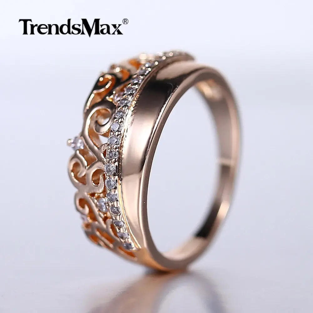 Weaving Patterned Band Ring 585 Rose Gold Clear CZ Princess Queen Crown Ring for Women Girls Wedding Party Jewelry GR63
Weaving Patterned Band Ring 585 Rose Gold Clear CZ Princess Queen Crown Ring for Women Girls Wedding Party Jewelry GR63