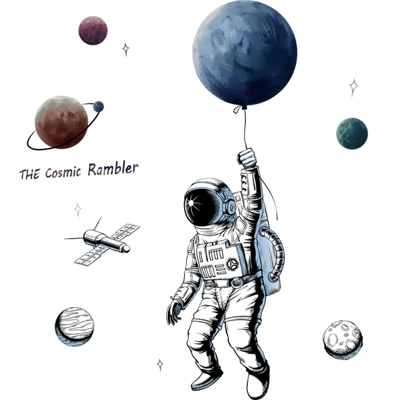 Space Astronaut Wall Stickers Personality Space Planet Poster Paper Stickers Children's Room Decorations Wallpaper Self-adhesive 
Space Astronaut Wall Stickers Personality Space Planet Poster Paper Stickers Children's Room Decorations Wallpaper Self-adhesive