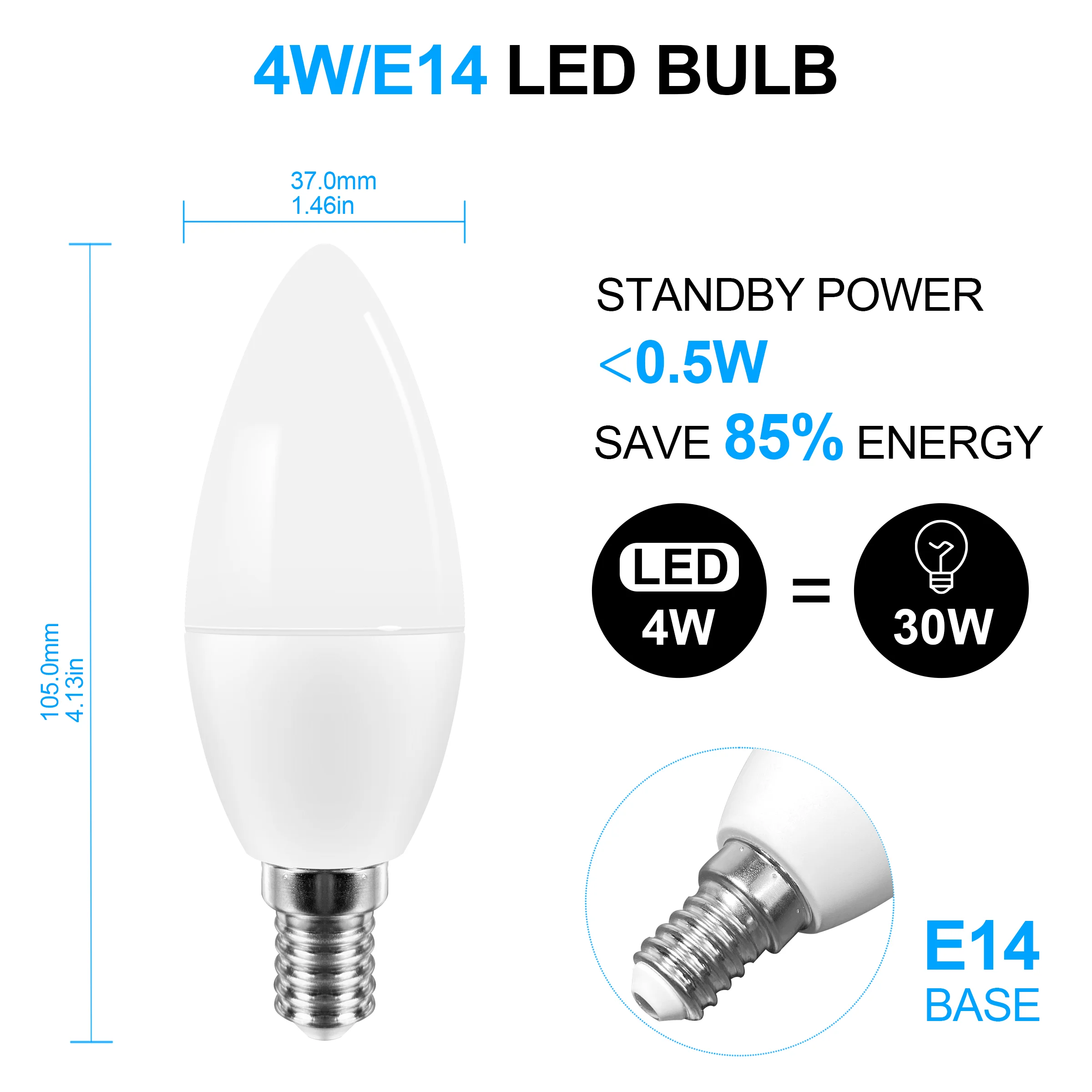 Tuya Smart Wifi LED Bulb E12 E14 RGB+W+C Dimmable Light LED Remote Control Work with Alexa Google Home Assistant
Tuya Smart Wifi LED Bulb E12 E14 RGB+W+C Dimmable Light LED Remote Control Work with Alexa Google Home Assistant