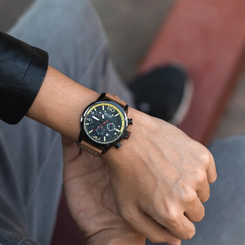 MEGIR Luxury Brand Mens Fashion Business Leather Quartz Watches Military Waterproof Wristwatch Men Watch Clock Relogio Masculino
MEGIR Luxury Brand Mens Fashion Business Leather Quartz Watches Military Waterproof Wristwatch Men Watch Clock Relogio Masculino
