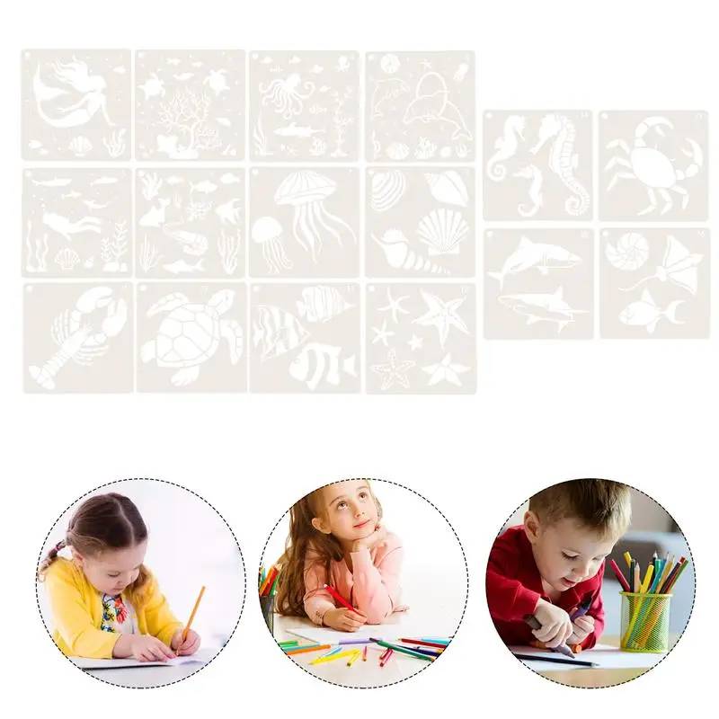 16pcs Multipurpose Reusable DIY Spray Painting Templates Stencils for Use Children
16pcs Multipurpose Reusable DIY Spray Painting Templates Stencils for Use Children