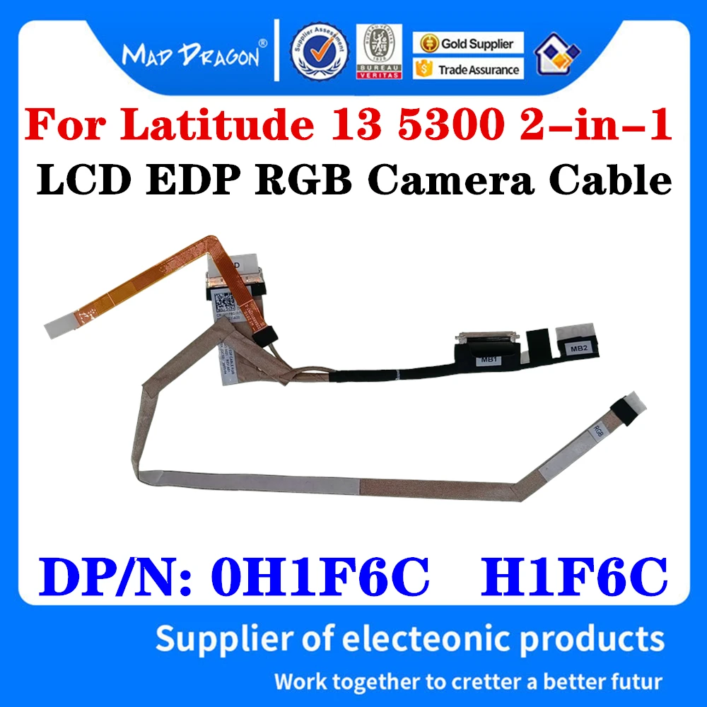 New 0H1F6C H1F6C 450.0G30G.0021 For Dell Latitude 13 5300 2-in-1 Laptop LCD LED EDP LVDS Display Ribbon Video RGB Camera Cable
New 0H1F6C H1F6C 450.0G30G.0021 For Dell Latitude 13 5300 2-in-1 Laptop LCD LED EDP LVDS Display Ribbon Video RGB Camera Cable