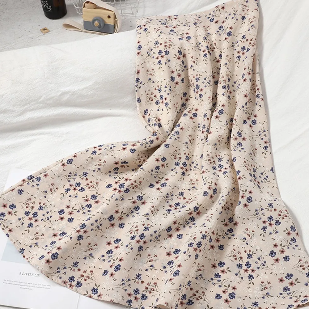 Summer Skirt Lady Floral Print Chiffon Long Skirt Lady Elastic High Waist Vintage Maxi Skirt Matching Korean Beach Holiday Skirt
Summer Skirt Lady Floral Print Chiffon Long Skirt Lady Elastic High Waist Vintage Maxi Skirt Matching Korean Beach Holiday Skirt
