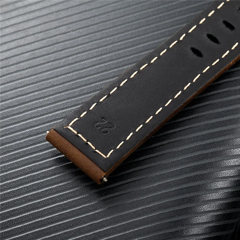 Luxury Handmade Vintage Leather Watchband Crazy Horse Leather Strap 20mm 22mm 24mm 26mm Bracelet for Men's Watches Straps 
Luxury Handmade Vintage Leather Watchband Crazy Horse Leather Strap 20mm 22mm 24mm 26mm Bracelet for Men's Watches Straps