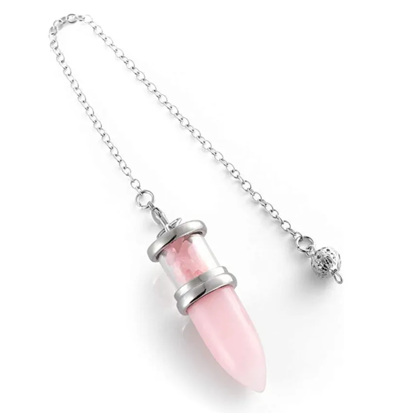 FYJS Unique Silver Plated Wish Bottle Rose Pink Quartz Pendant with Metal Ball Chain Rock Crystal Jewelry
FYJS Unique Silver Plated Wish Bottle Rose Pink Quartz Pendant with Metal Ball Chain Rock Crystal Jewelry