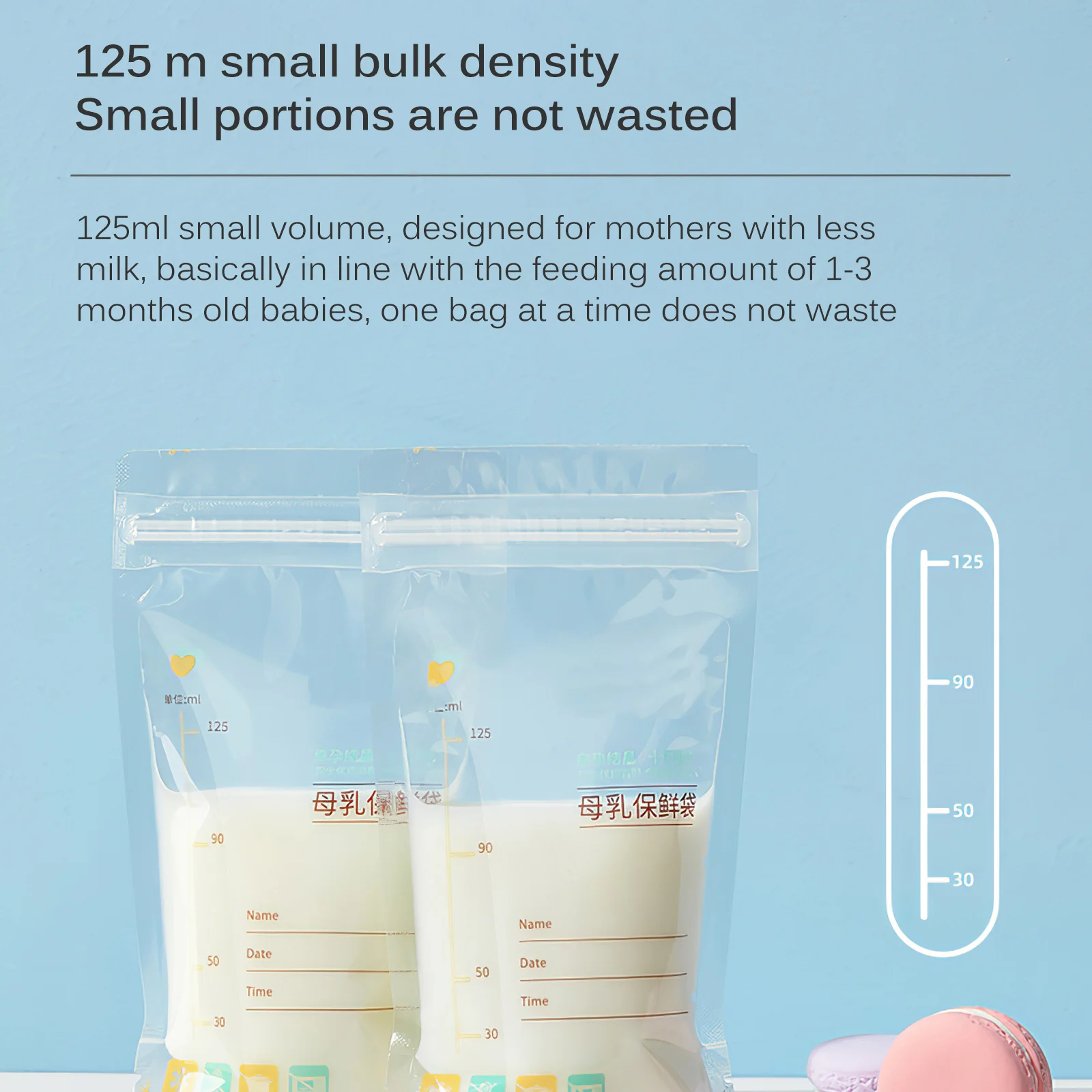 

30 шт Молоко напечатанные таможней многоразовые пакет для хранения грудного молока для Еда чехол младенческой двойная молния головные убор...