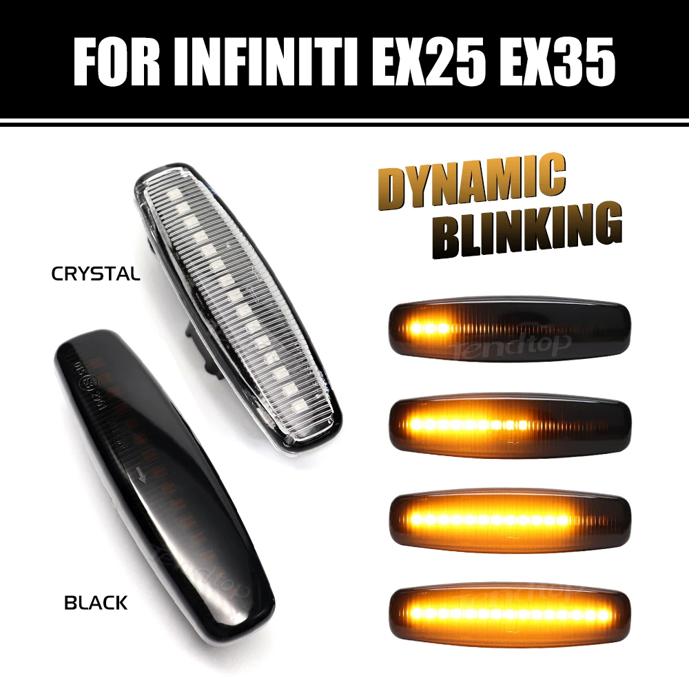 Светодиодный динамический поворотный сигнал, боковая лампа для Infiniti EX25, EX35, EX37, FX35, FX37, G25, G35, Q40, Q60, Q70, QX50, QX70, M25, M37, JX35
Светодиодный динамический поворотный сигнал, боковая лампа для Infiniti EX25, EX35, EX37, FX35, FX37, G25, G35, Q40, Q60, Q70, QX50, QX70, M25, M37, JX35