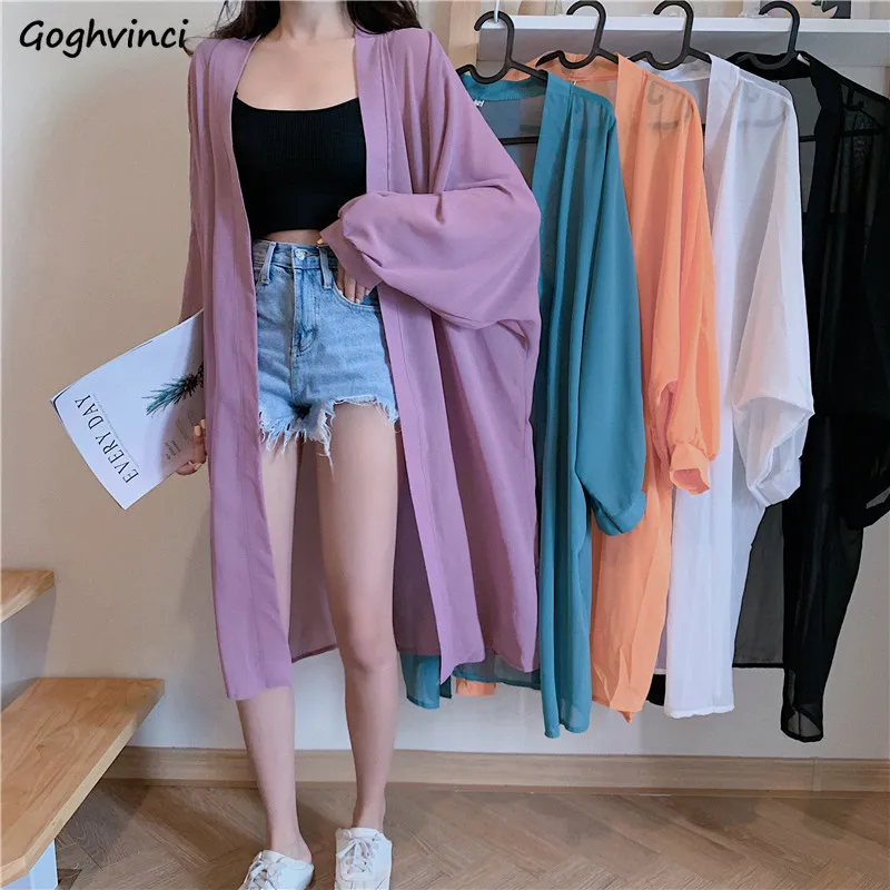 Blouses Women Lantern Sleeve Sun Proof Comfortable Slim Chic Korean Style Breathable Womens Tops Chiffon Lovely All-match Shirts 
Blouses Women Lantern Sleeve Sun Proof Comfortable Slim Chic Korean Style Breathable Womens Tops Chiffon Lovely All-match Shirts